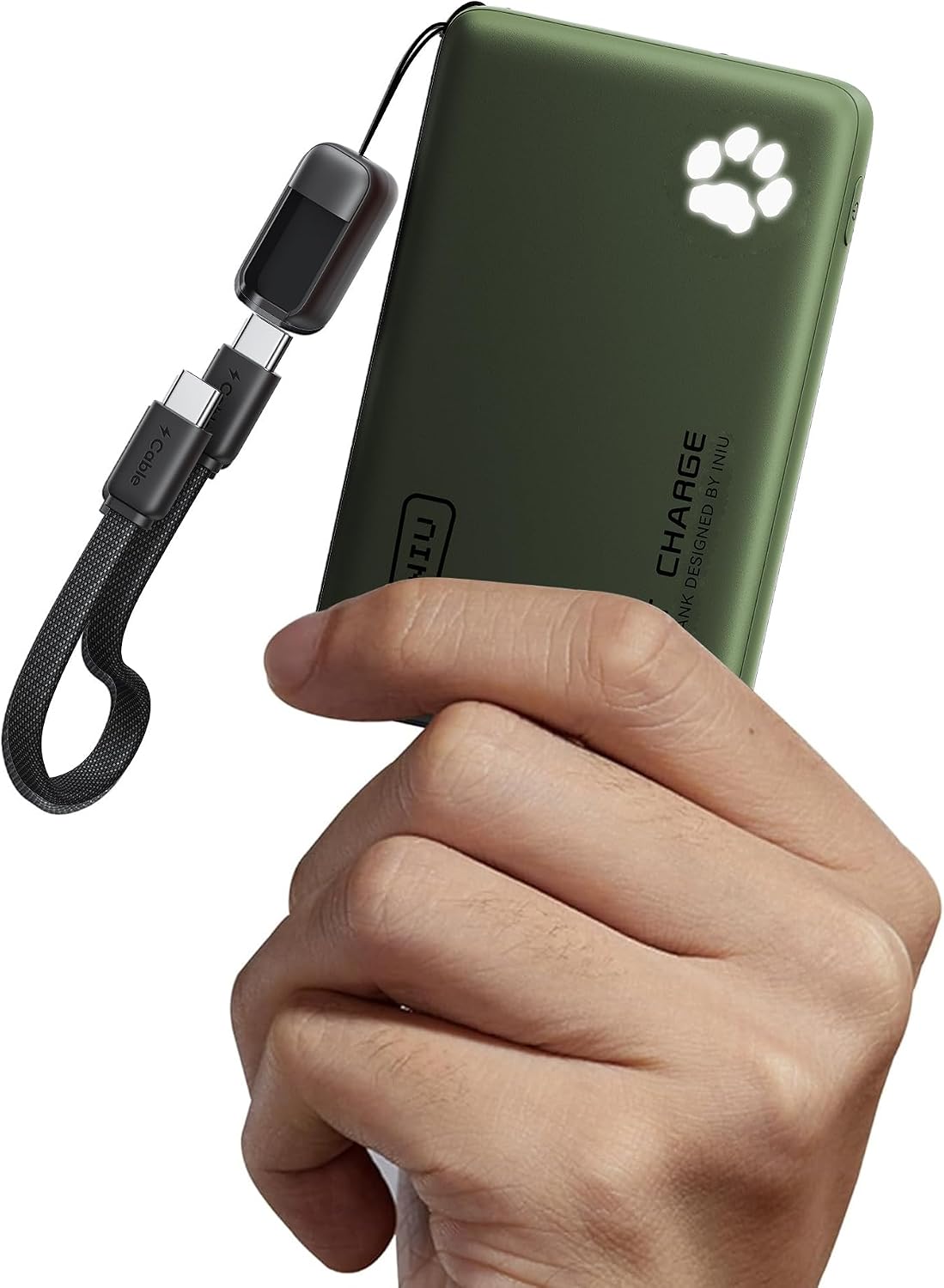 INIU Portable Charger, Ultra Slim 10000mAh 45W PD Power Bank, Fast Charging Mini Battery Pack, Mobile Phone Powerbank, Travel Trip Accessories for College Students Travelers Teen Boys Girls, Green