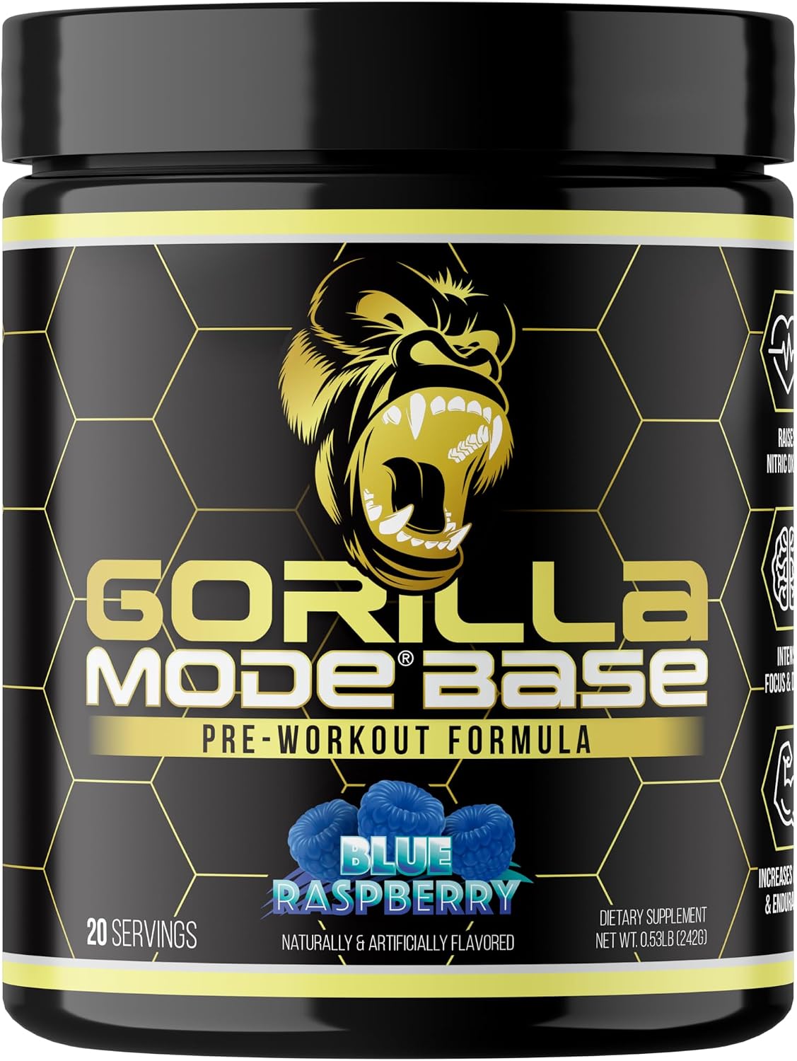 Gorilla Mode Base Pre Workout | 242 Grams (Blue Raspberry)