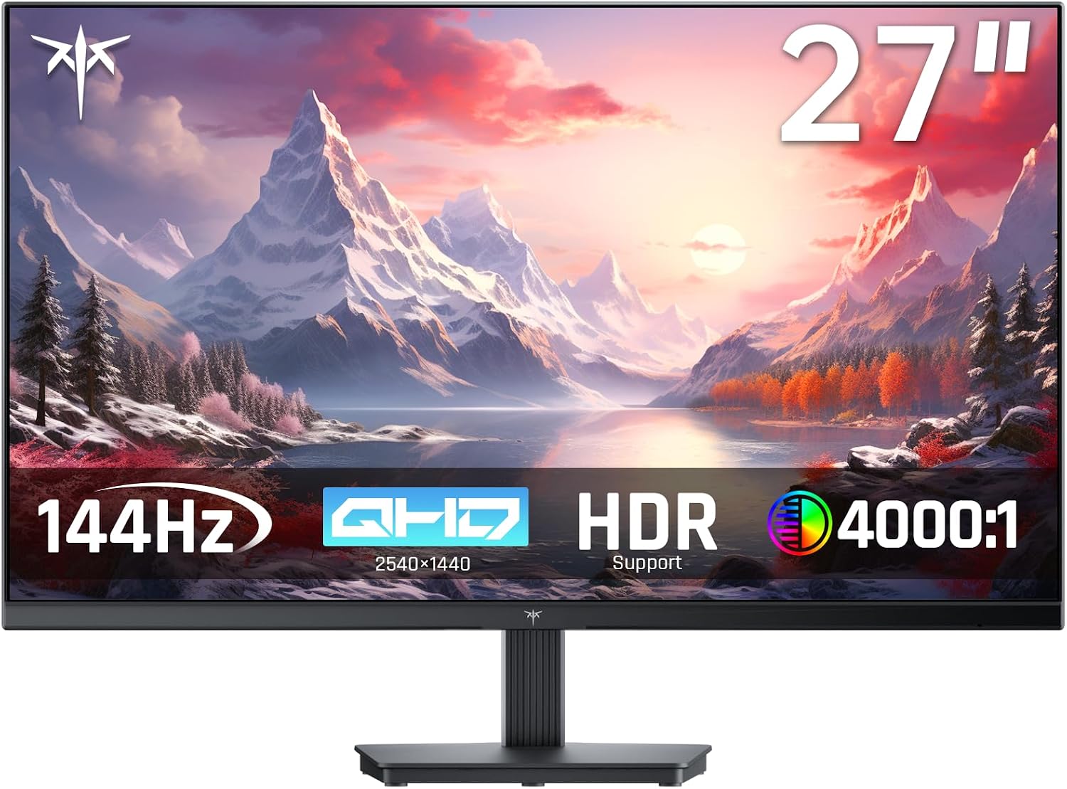 KTC 27 Inch QHD 144Hz Gaming Monitor 2K 1440P FreeSync & G-Sync H27T27S