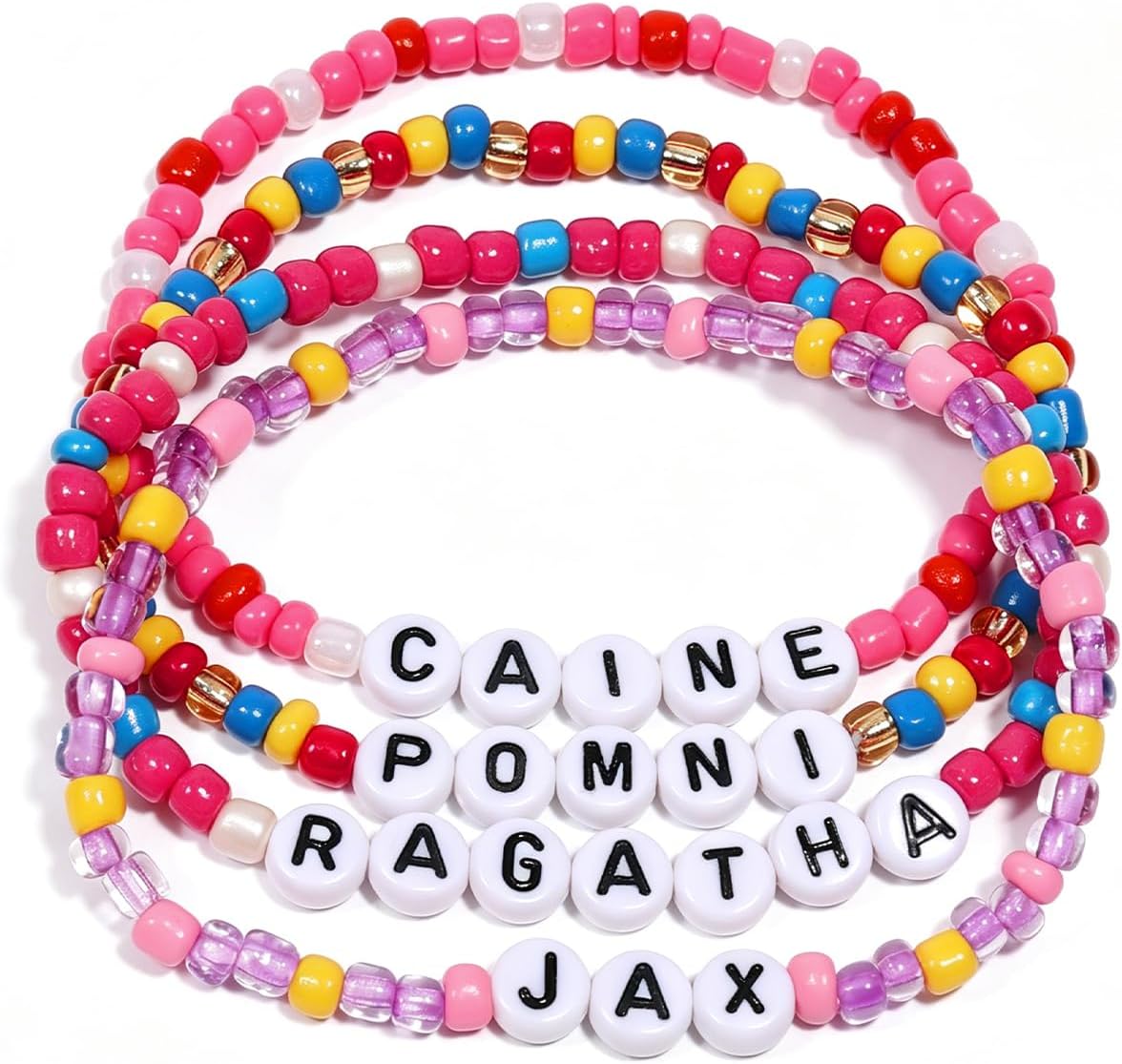 AICase for the Amazing Digital Circus Merch Inspired Bracelets, for TADC Stuff Pomni Jax Ragatha Caine Fans Cosplay Merchandise Gifts Costume Outfit Shirt Accessories Jewelry Birthday Christmas