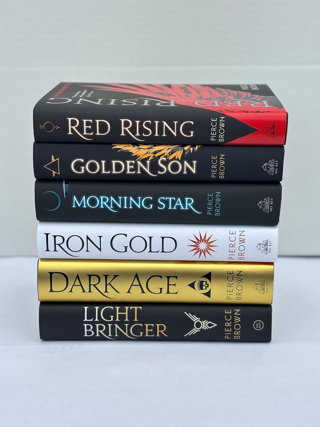 Red Rising Series Vol. 1-6, 6 Books Set, Red Rising, Golden Son, Morning Star, Iron Gold, Light Bringer, Dark Age, by Pierce Brown