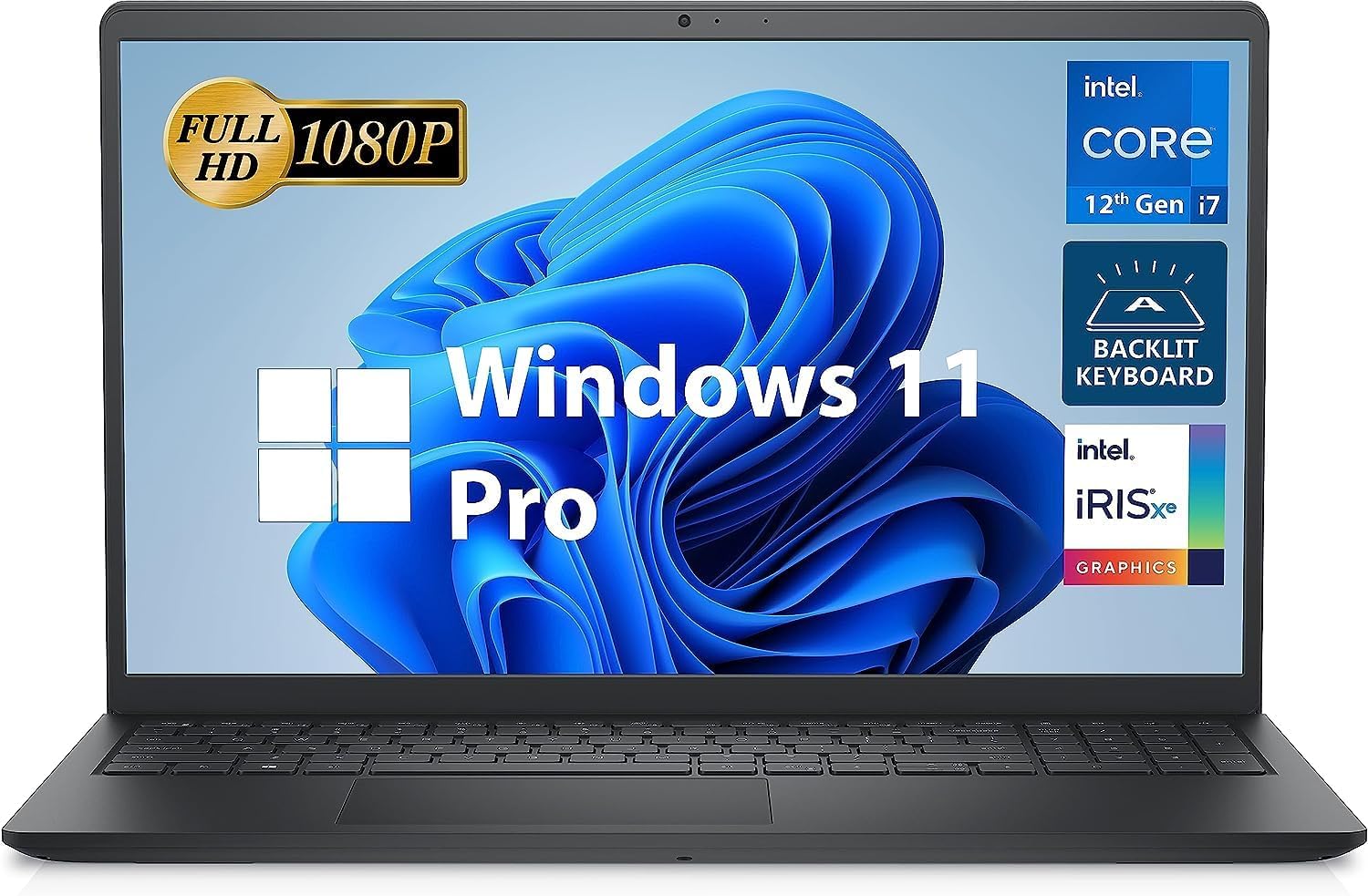 Dell Inspiron 15 3000 Business Laptop, 15.6" FHD Display, 12th Gen Intel Core i7-1255U, Windows 11 Pro, 32GB DDR4 RAM, 1TB PCIe SSD, WiFi 6, SD Card Reader, Long Battery Life