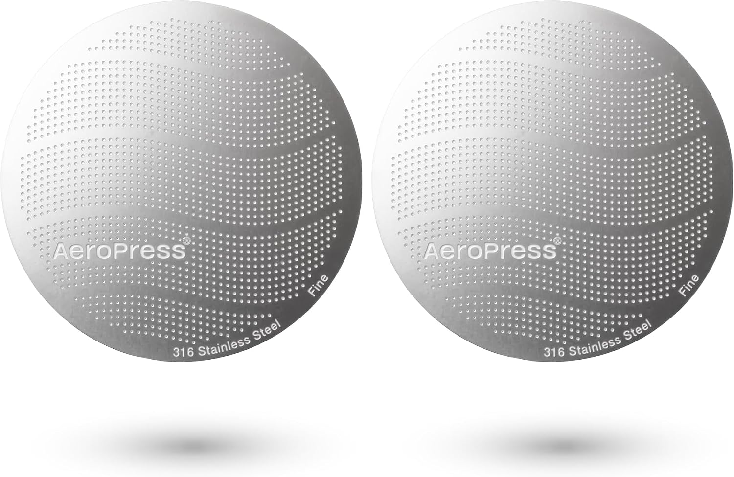 AeroPress Stainless Steel Reusable Filter - Metal Coffee Filter for AeroPress Standard Coffee Makers, 2 Pack, 1 Filter