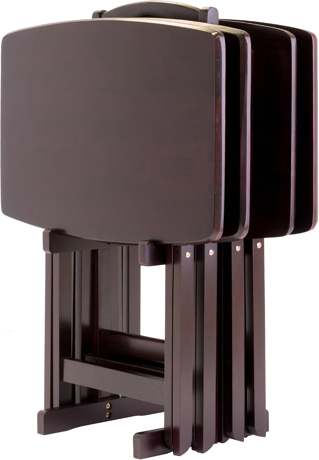 Winsome Dylan Set of 4 Oversized Foldable Snack Tables, Espresso, 26"