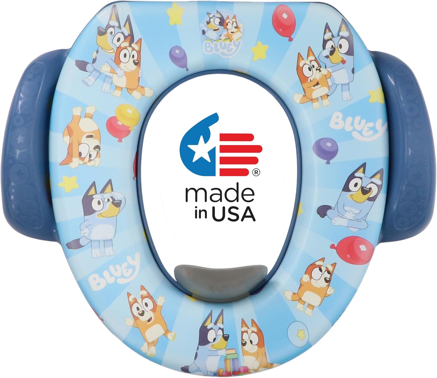 Bluey Soft Potty Training Toilet Seat - Cushioned, Safe, Easy to Clean Baby Potty Seat