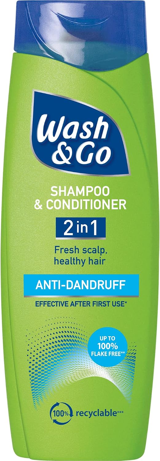 Wash & Go Classic 2 in 1 Shampoo & Conditioner, Men's Hair Shampoo, For All Hair Types, Bulk Pack x 6 bottles