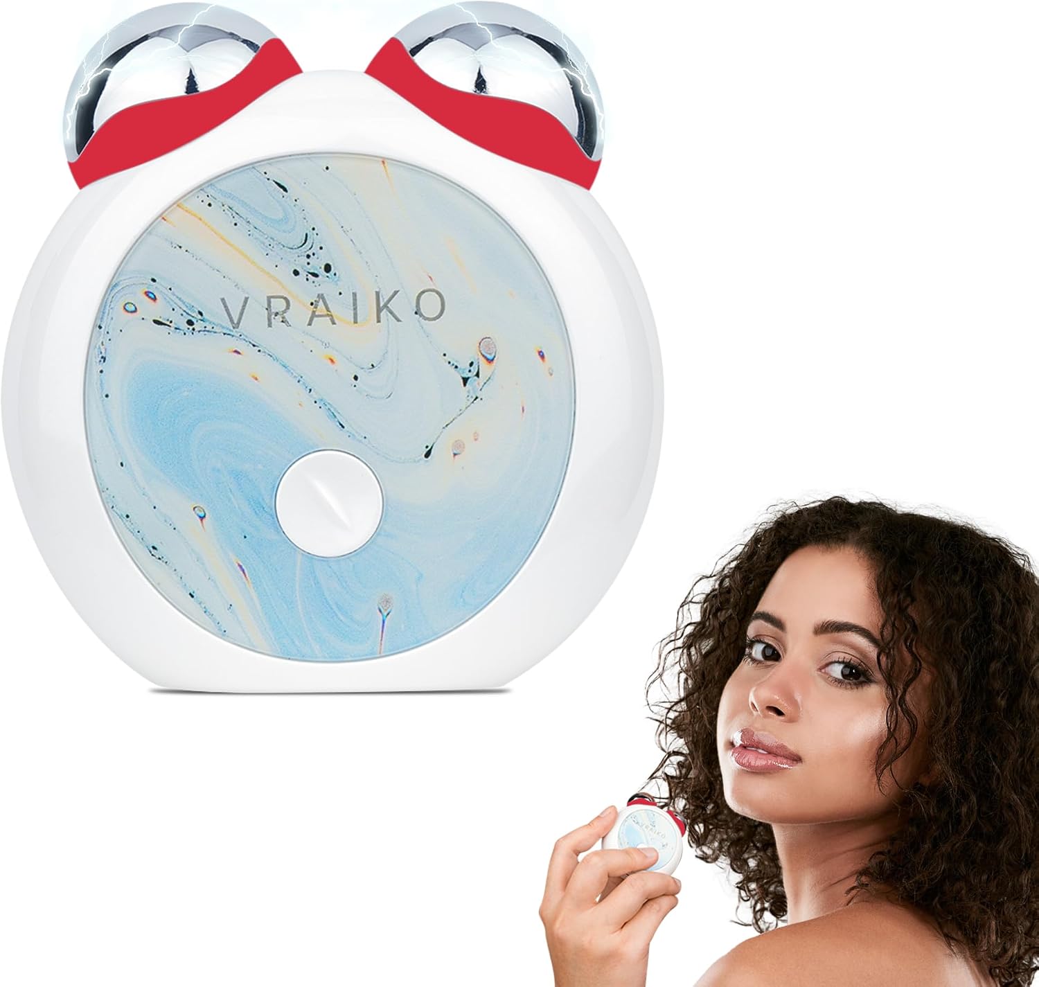 VRAIKO MiniCub Microcurrent Facial Device, Jawline Sculpting & Facial Toning Device for Face Lifting Contouring and Double Chin Reducer, Mini True Beauty Glow Home Skin Care Tool