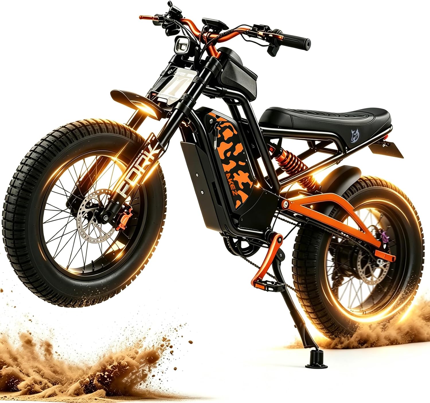 Electric Dirt Bike for Adults & Teens – 1500W Off-Road Motorcycle with 32MPH Top Speed & 50-Mile Range, 48V 20Ah Removable Battery, Full Dual Suspension, Dual Disc Brakes, Smart LCD Display