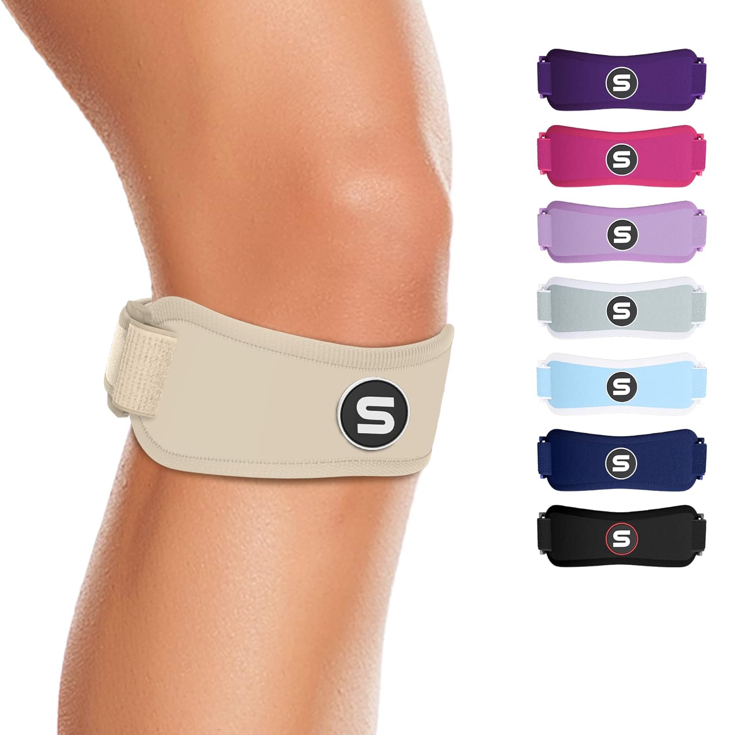 Sleeve Stars Patellar Tendon Support Strap Osgood Schlatter Band Knee Brace for Kids, Youth, Women & Men w/ 3 Lengths, Swedish Brand Patella Tendon Knee Strap for Arthritis, Tendonitis & Pain