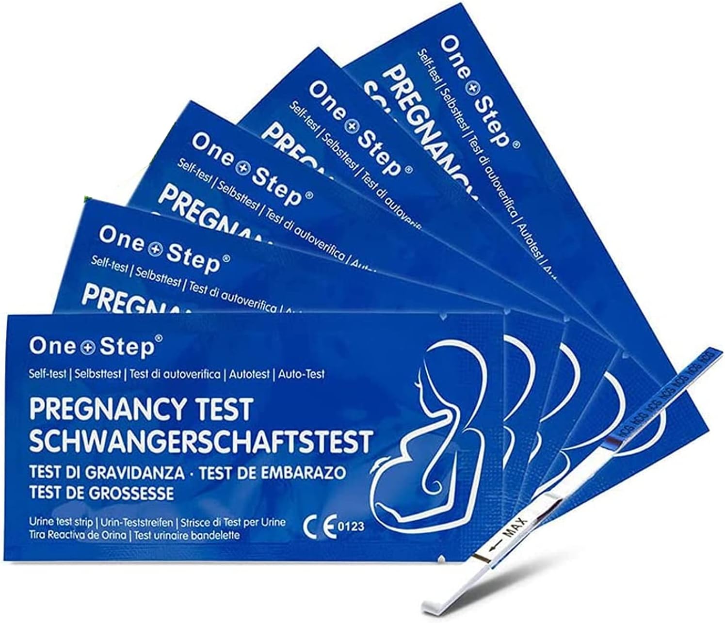 One Step: 40 x Highly Sensitive 10mIU Pregnancy Test Strips (Tests up to 6 Days Earlier)