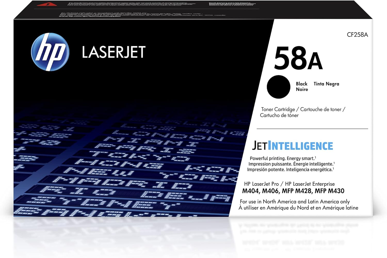 HP 58A Black Toner Cartridge | Works with HP LaserJet Enterprise M406 Series, MFP M430 Series, Pro M404 Series, M428 Series | CF258A
