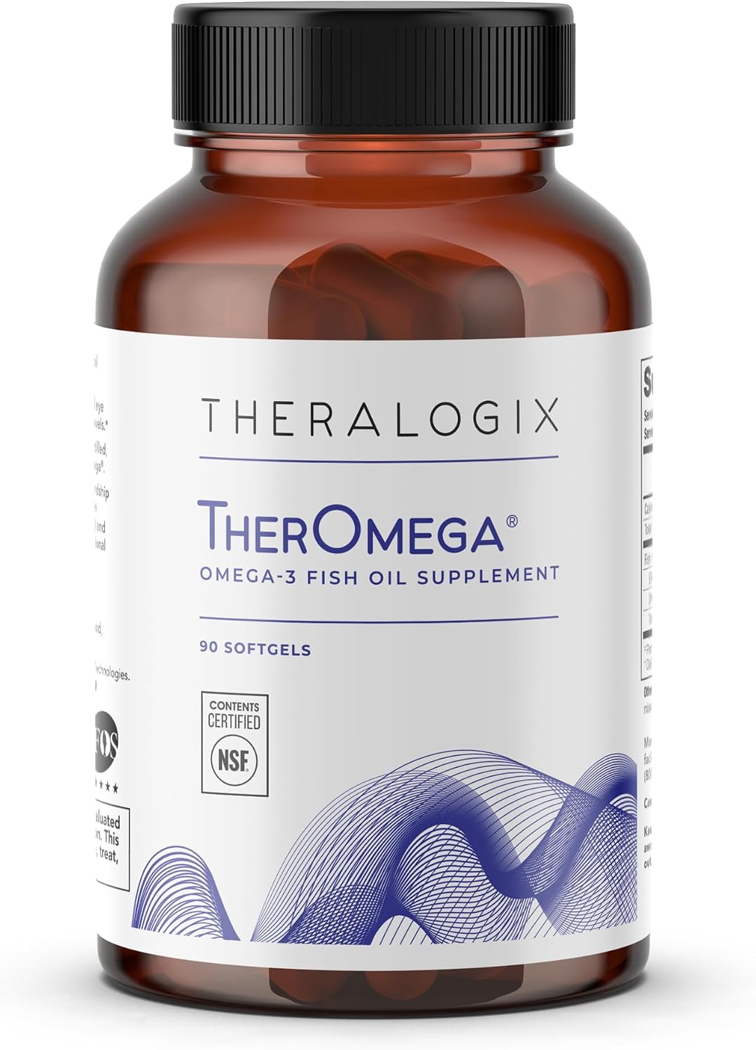 Theralogix TherOmega Omega-3 Fish Oil – Heart & Brain Health, NSF Certified | Key omega-3s (EPA & DHA) to support heart, brain, joint & immune health.* Sustainably sourced from wild Alaska pollock.