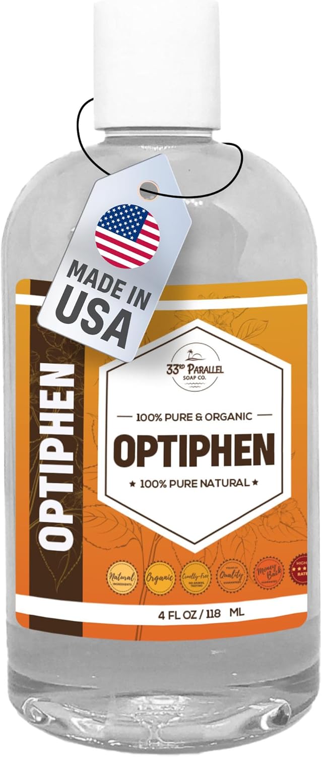 OPTIPHEN Natural Preservative (4 oz) Paraben-Free; Formaldehyde-Free; Water & Oil Soluble | Suitable for Soap Making, Lotions, Conditioners, Creams & More | Keeps Products Fresh & Safe | 4 Ounces