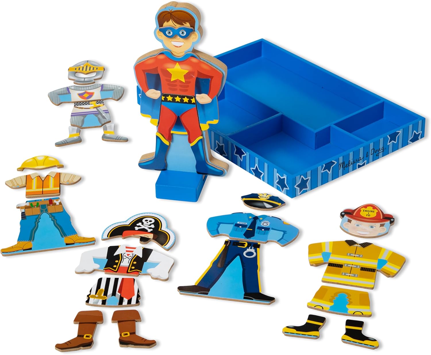 Melissa & Doug Joey Magnetic Wooden Dress-Up Pretend Play Set (25+ pcs) for Toddlers and Preschoolers Ages 3+