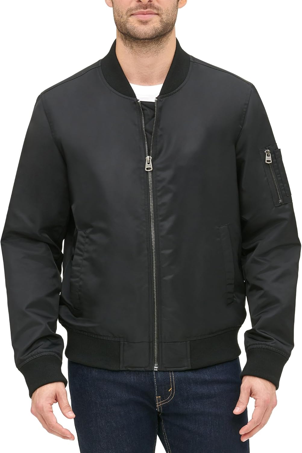 Levi's Men's Flight Satin Unfilled MA-1 Bomber Jacket