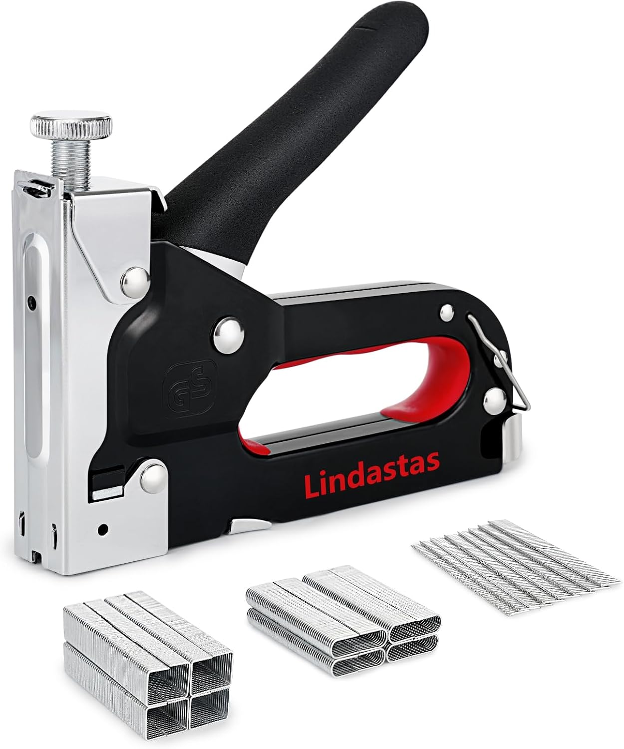 Heavy Duty 3 in 1 Upholstery Staple Gun with 1200 Staples - Adjustable for Wood, Crafts, Carpentry & Decoration DIY