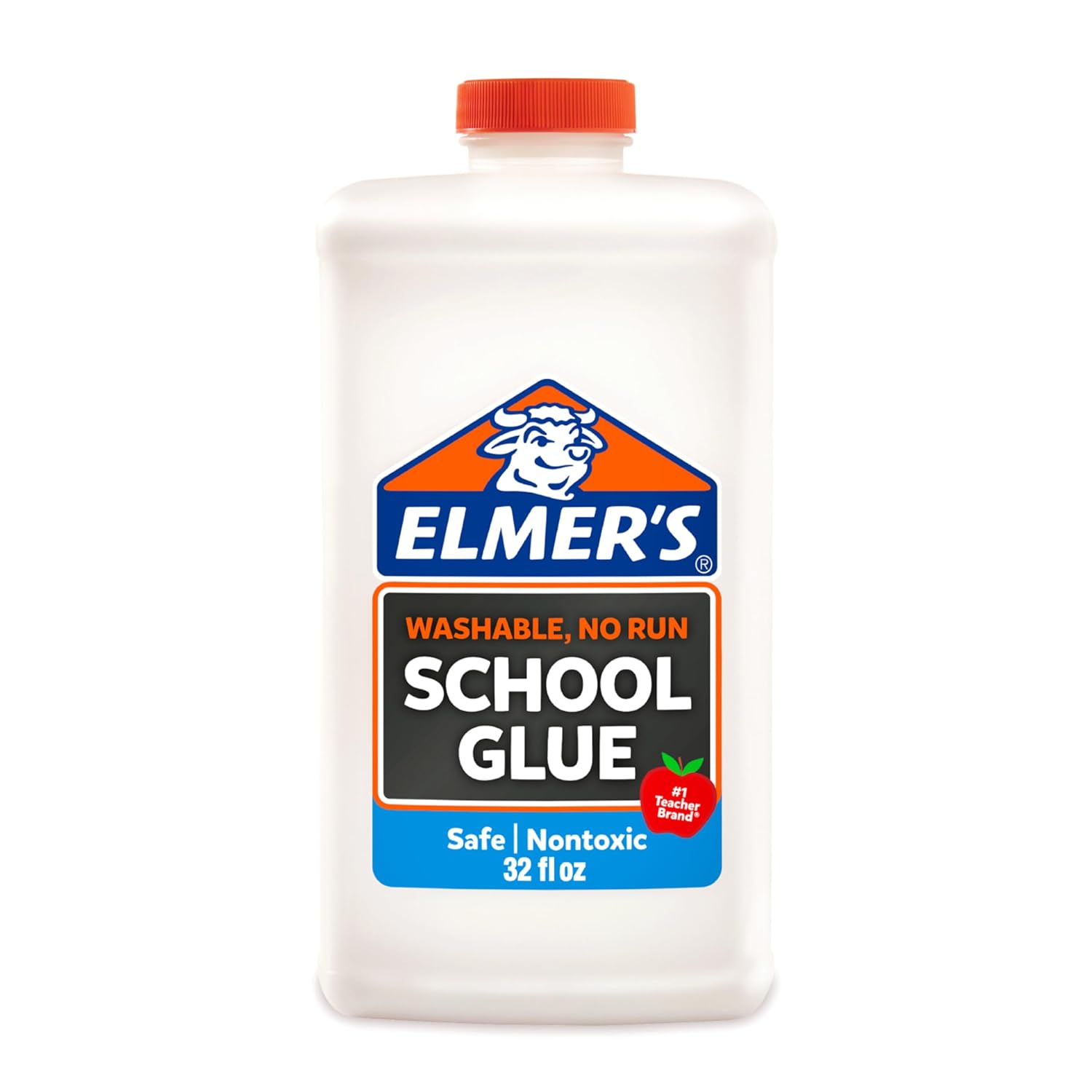 Elmer's Liquid School Glue, White, Washable, 32 Ounces - Great for Making Slime, Arts & Crafts, Back to School, #1 Teacher Brand