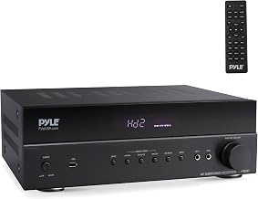 Pyle 5.2 Channel Hi-Fi Home Theater Receiver - 1000W MAX Wireless BT Surround Sound Stereo Amplifier System with 4k Ultra HD Support, MP3/USB/DAC/FM Radio, Ideal for Immersive Home Audio Experience