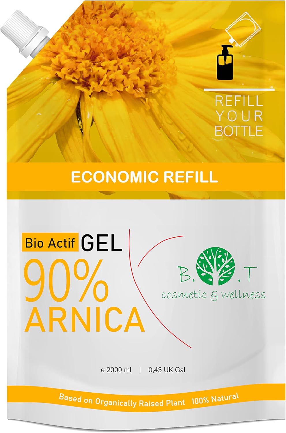 Arnica Gel Extra Strong 100% Natural Remedy Max Strength Muscle & Joint Relaxing Massage Therapy Balm, Tackling Tired Legs and Swollen Legs, Comfort & Relaxant Sport Gel - 2000 ml