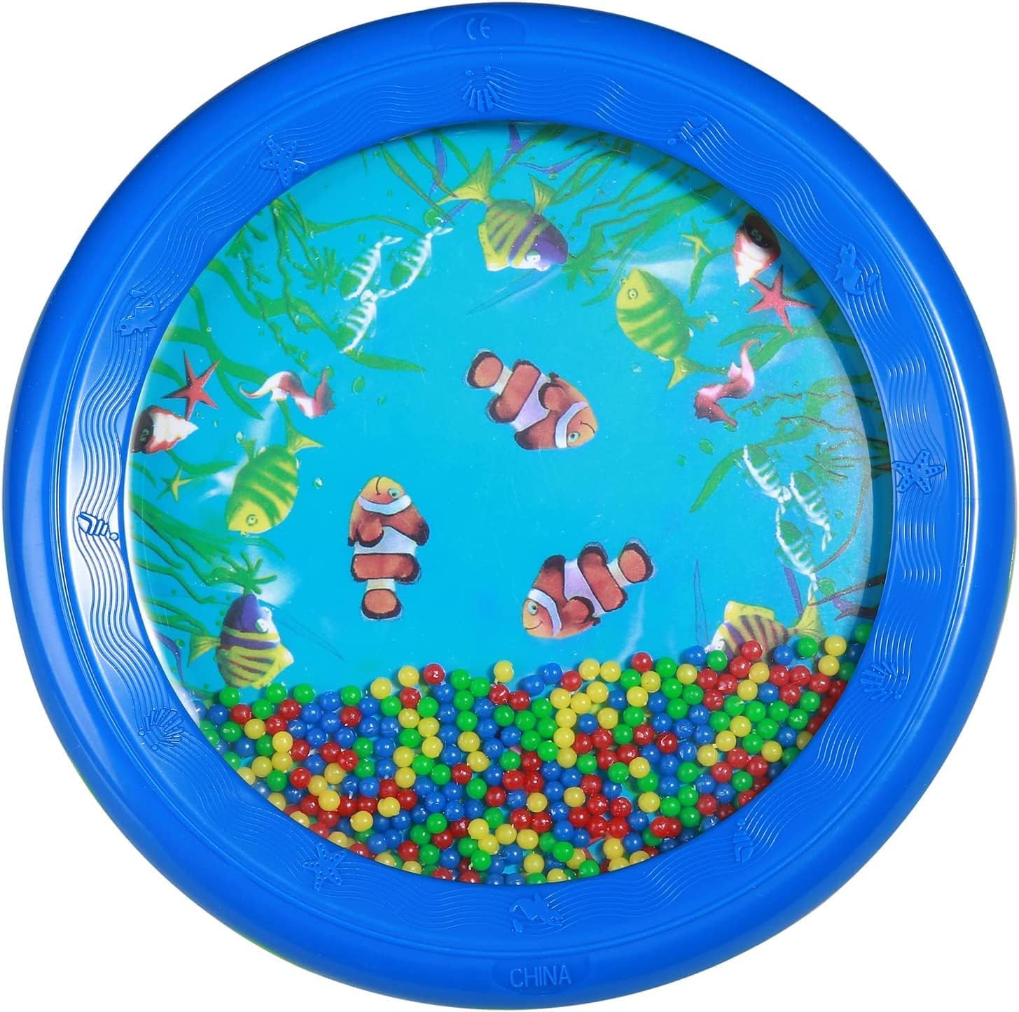 Baby Tambourine Ocean Drum Baby Drum Baby Musical Toys Kids Hand Percussion Baby Musical Instrument for 1 Year Olds Tambourine for Kids Christmas Toys Gifts Teaching Learning Preschool Educational Toy