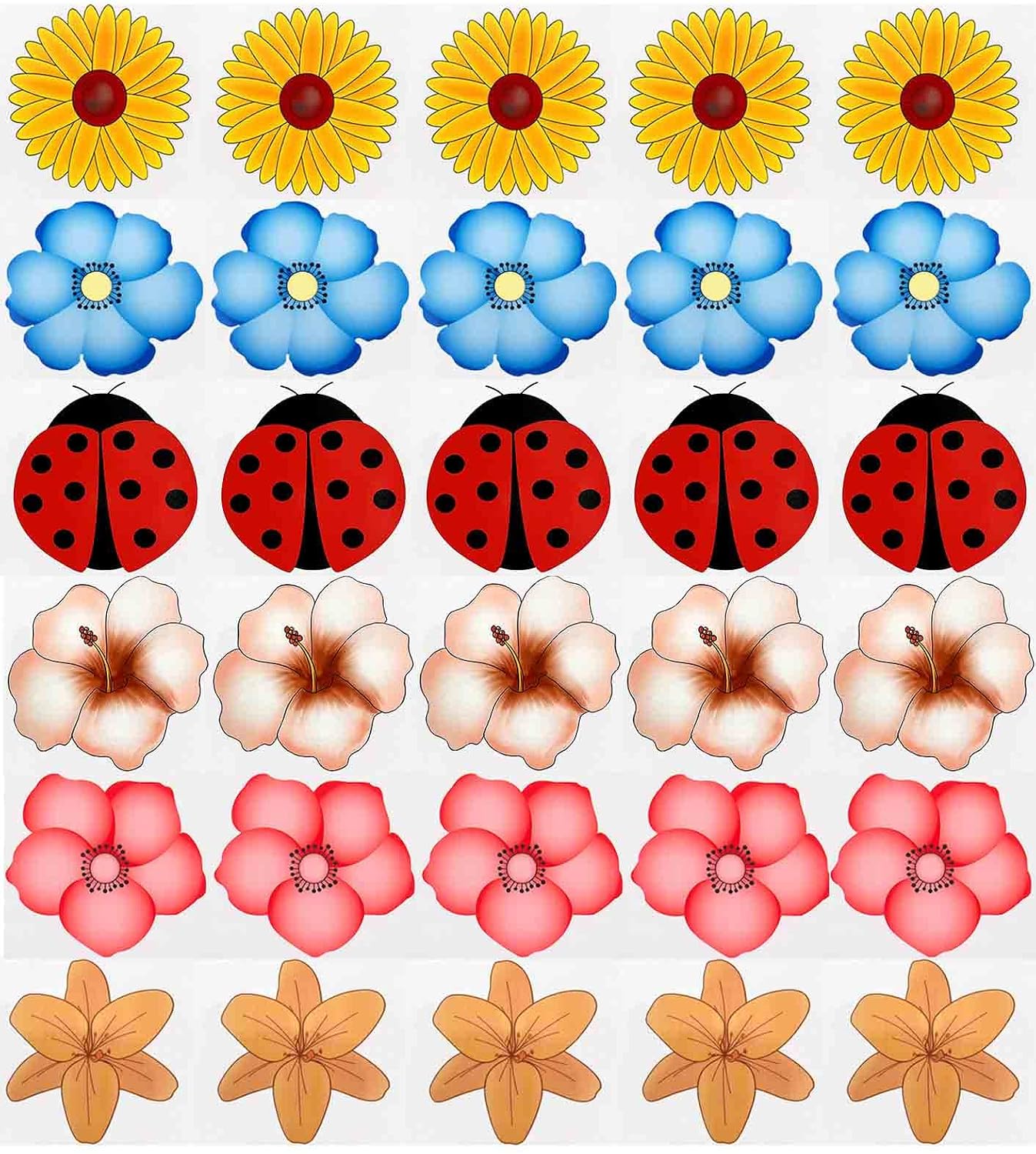 30PCS Window Fly Traps, Flies & Bug Window Fly Trap, Fly Trap Killer Stickers, Floral Pattern Design Sticky Fly Catcher for Indoor Houseflies Fly Gnat