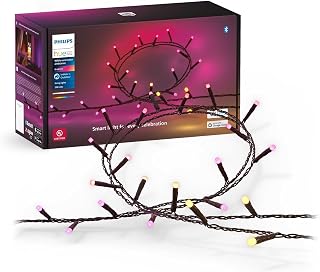 Philips Hue Indoor and Outdoor Decor 65-Foot Festavia String Lights - 250 Mini Color Changing Smart LEDs - Weatherproof - Control with Hue App - Works with Alexa, Google Assistant and Apple HomeKit