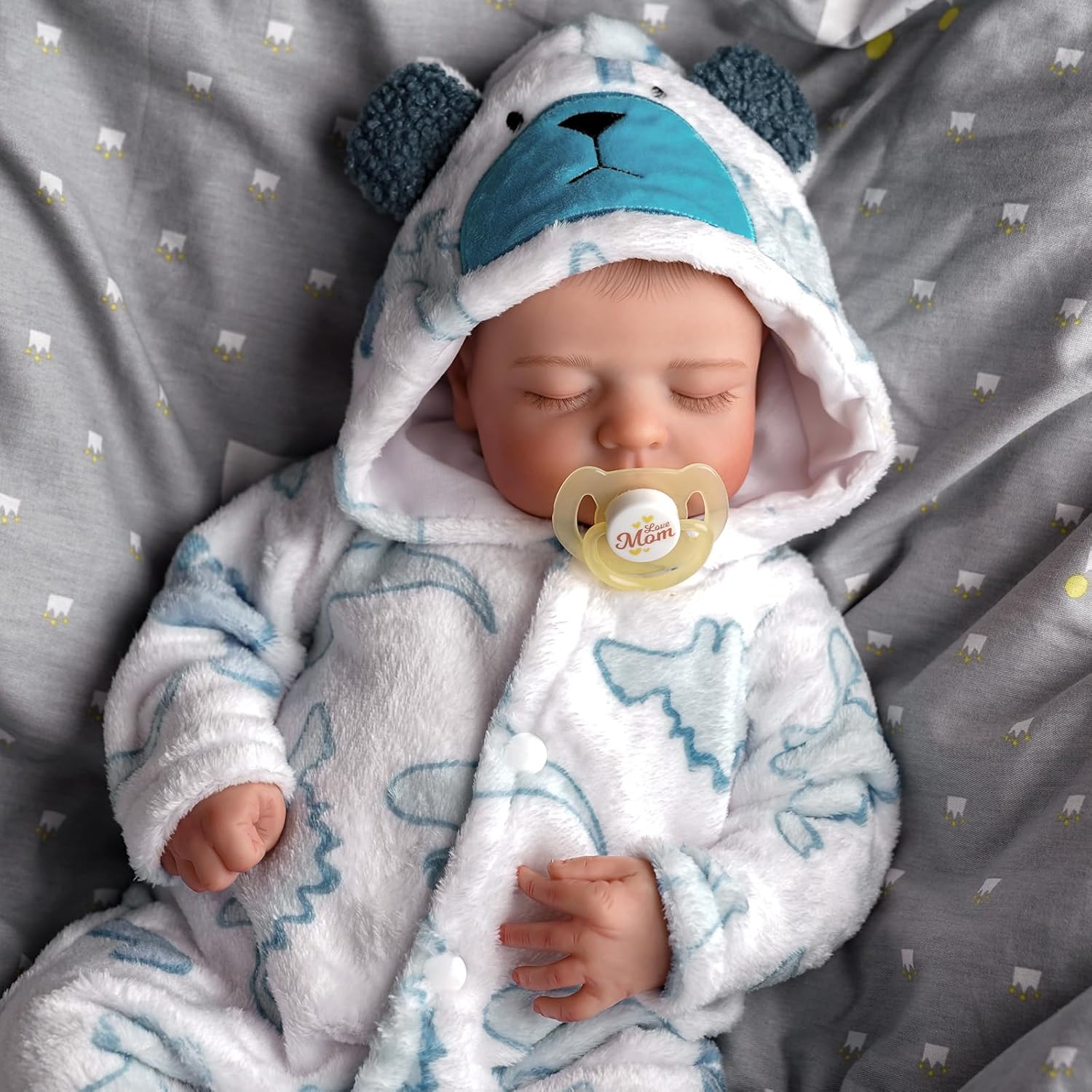 BABESIDE Reborn Baby Dolls Boy, 20 Inch Lifelike Newborn Real Life Poseable Realistic Doll for Boy Soft Vinyl and Cloth Body Baby Dolls with Clothes and Toy Gift for Kids Age 3+
