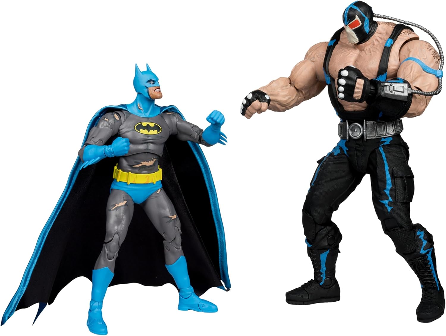 McFarlane Toys DC Multiverse 7-Inch with Megafig 2-Pack - Batman vs Bane (Knightfall) Collectible Action Figure with Accessories and Art Card