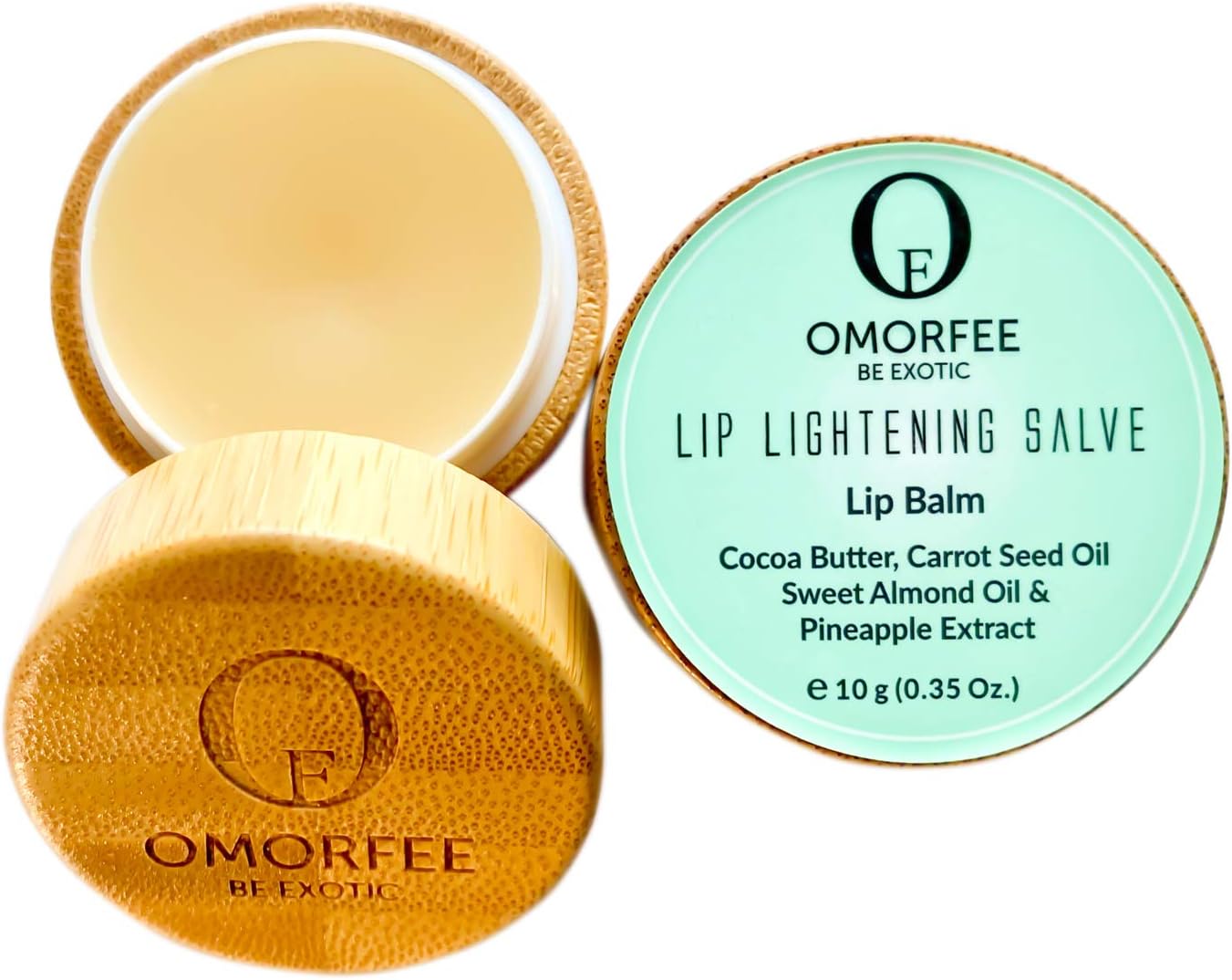 Omorfee 100% Organic Lip Lightening Balm, Lip balm for Dark Lips, Lip Balm with SPF, Natural Lip Protection, Lip Repair, Lip Moisturizer, Carrot Seed Oil & Pineapple Extract -10g/ 0.35Oz