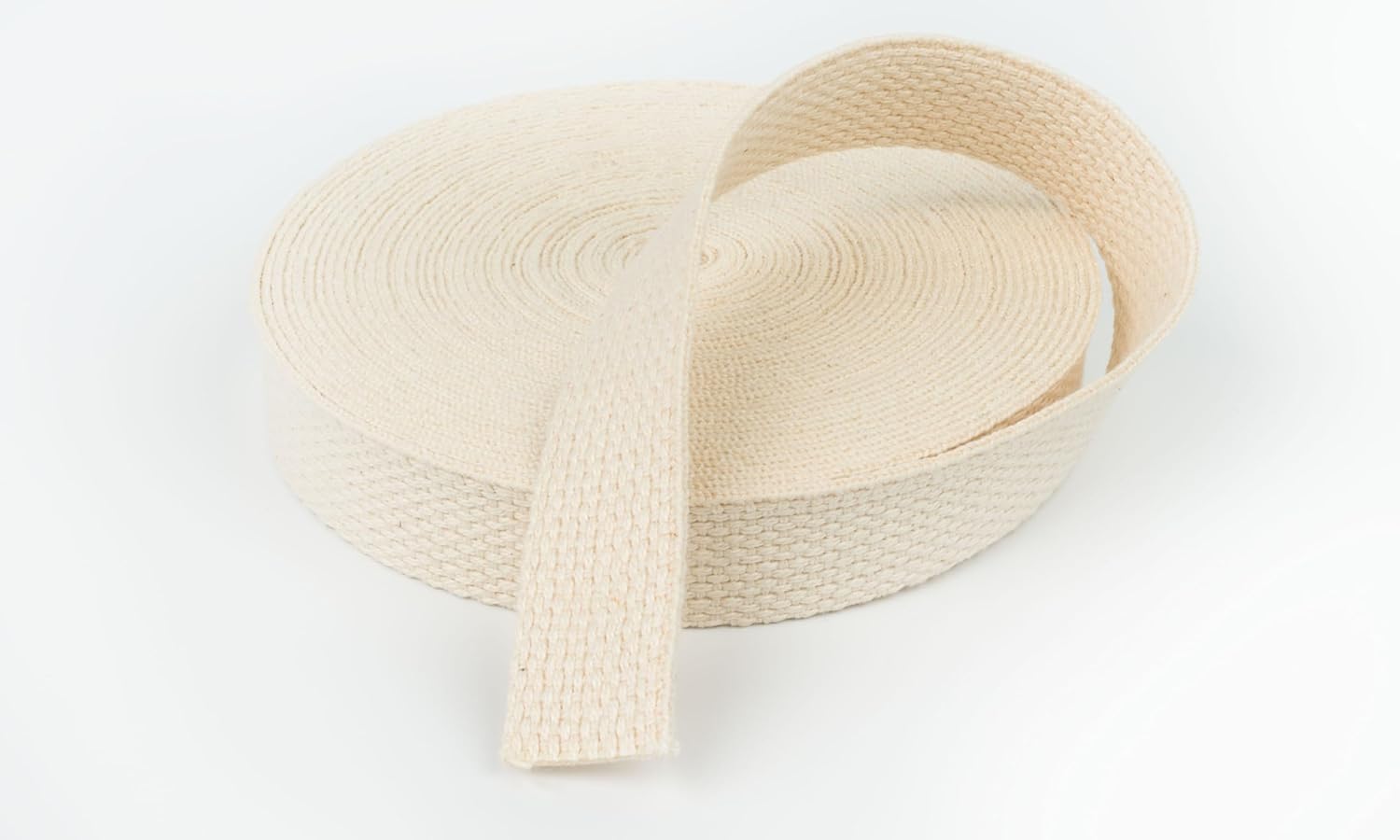 1 Inch Natural Heavy Cotton Webbing Closeout, 10 Yards