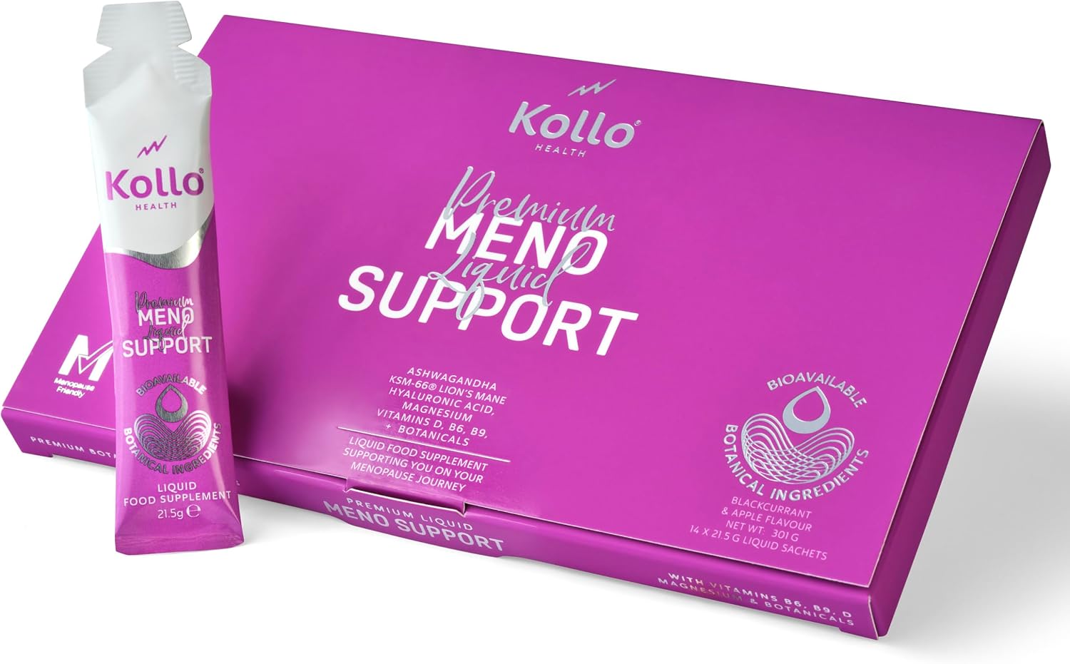 Kollo Menopause Supplements Liquid, Essential Vitamins and Minerals Vitamin D3 B9 B6 Menopause Relief for Energy, Balance, and Vitality