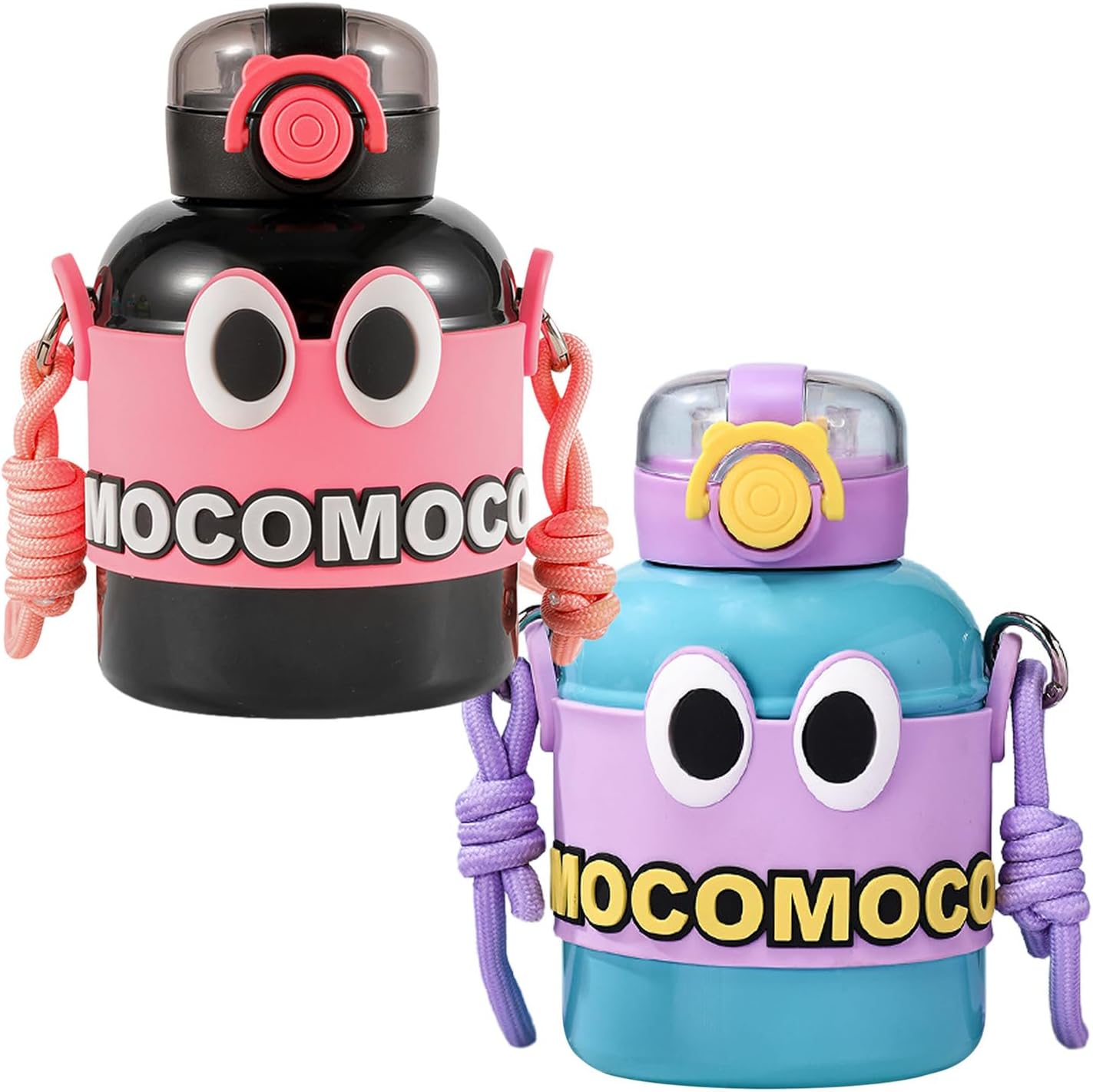 Insulated Bottle for Children, 600ml Leak-Proof Water Bottle, Large Opening Design, Sturdy Vacuum Insulated Beverage Container, Travel-Friendly, Made of Stainless Steel Material