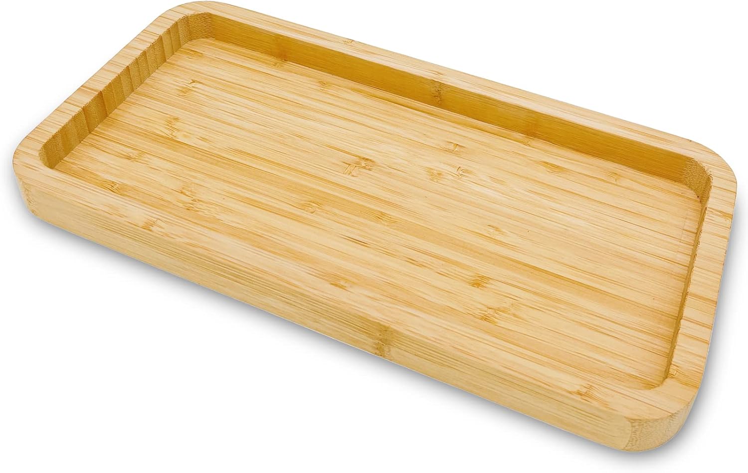 Bamboo Vanity Tray, Bathroom Tray for Counter, Bamboo Tray for Bathroom, Toilet Tank Tray, Perfume Tray 11.8L x 5.9W x 0.8H inch