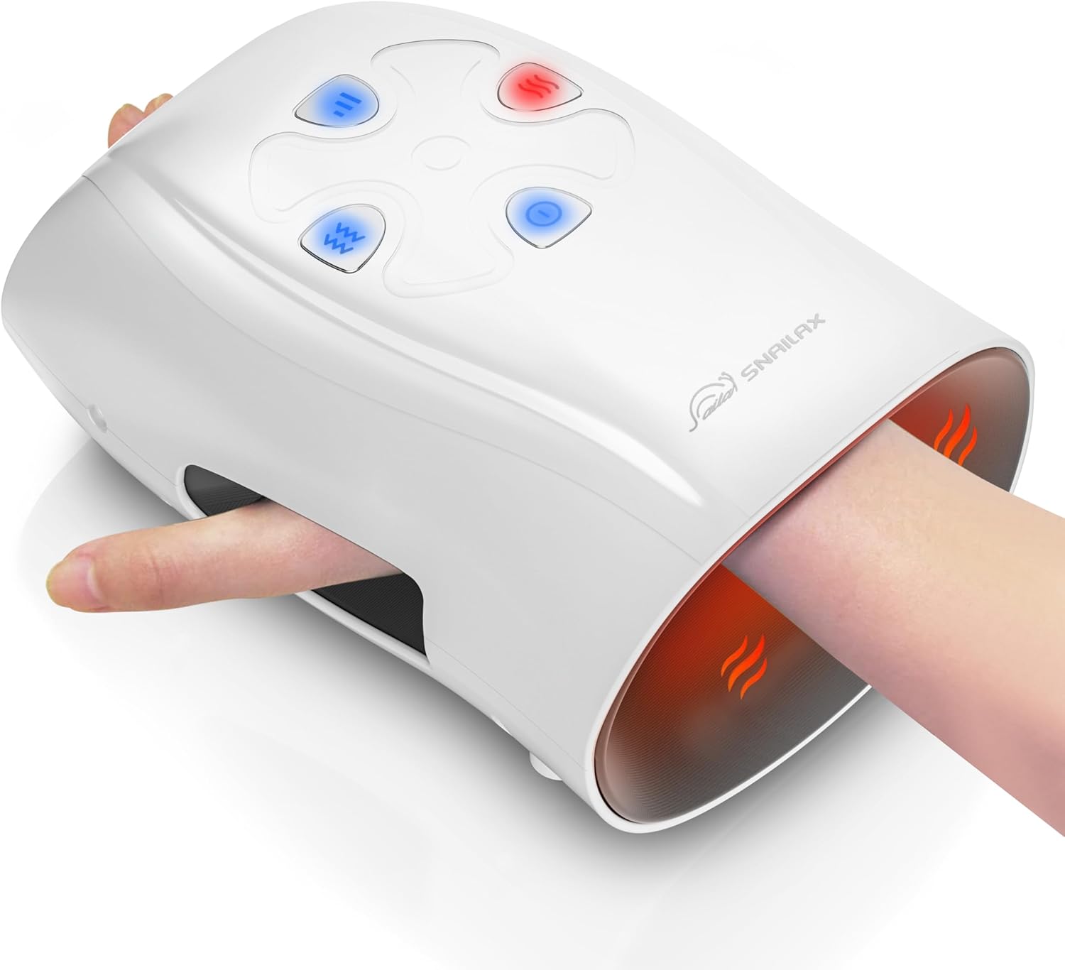 Snailax Hand Massager with Heat and Compression, Vibration, Cordless Hand Massager, 3 Compression Intensities, Rechargeable, Gifts for Women, Men, Mom