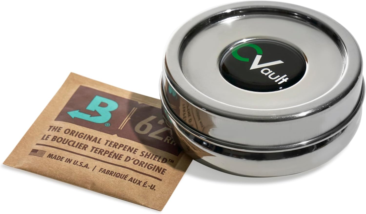 CVault Twist - Stainless Steel Holder With Boveda Humidity Pack - XSmall