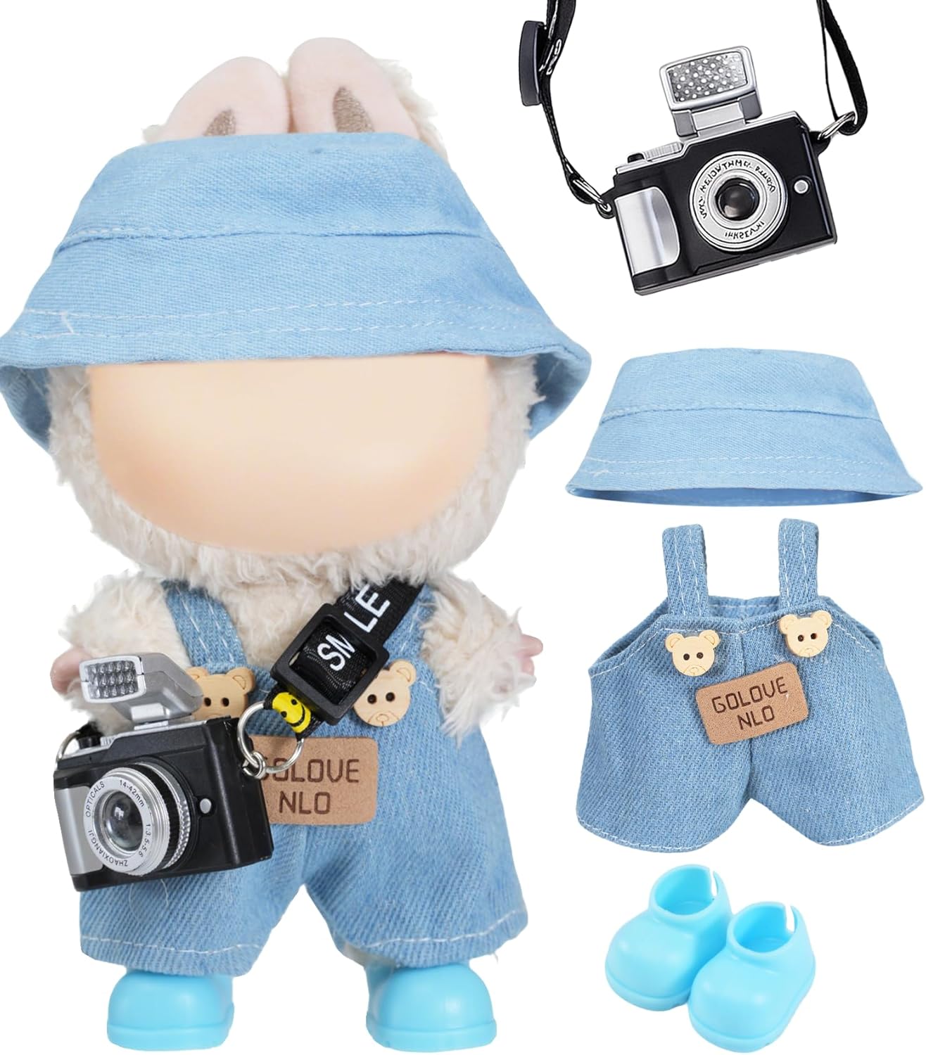 17 cm Cute Doll Clothes for Labubu Design Toy Outfits Blind Mystery Box Mart Accessories Mini La Boo-Boo Big Into Energy Monster Labooboo Case Cover Protector Box Bag Display Charm Figure Keychain