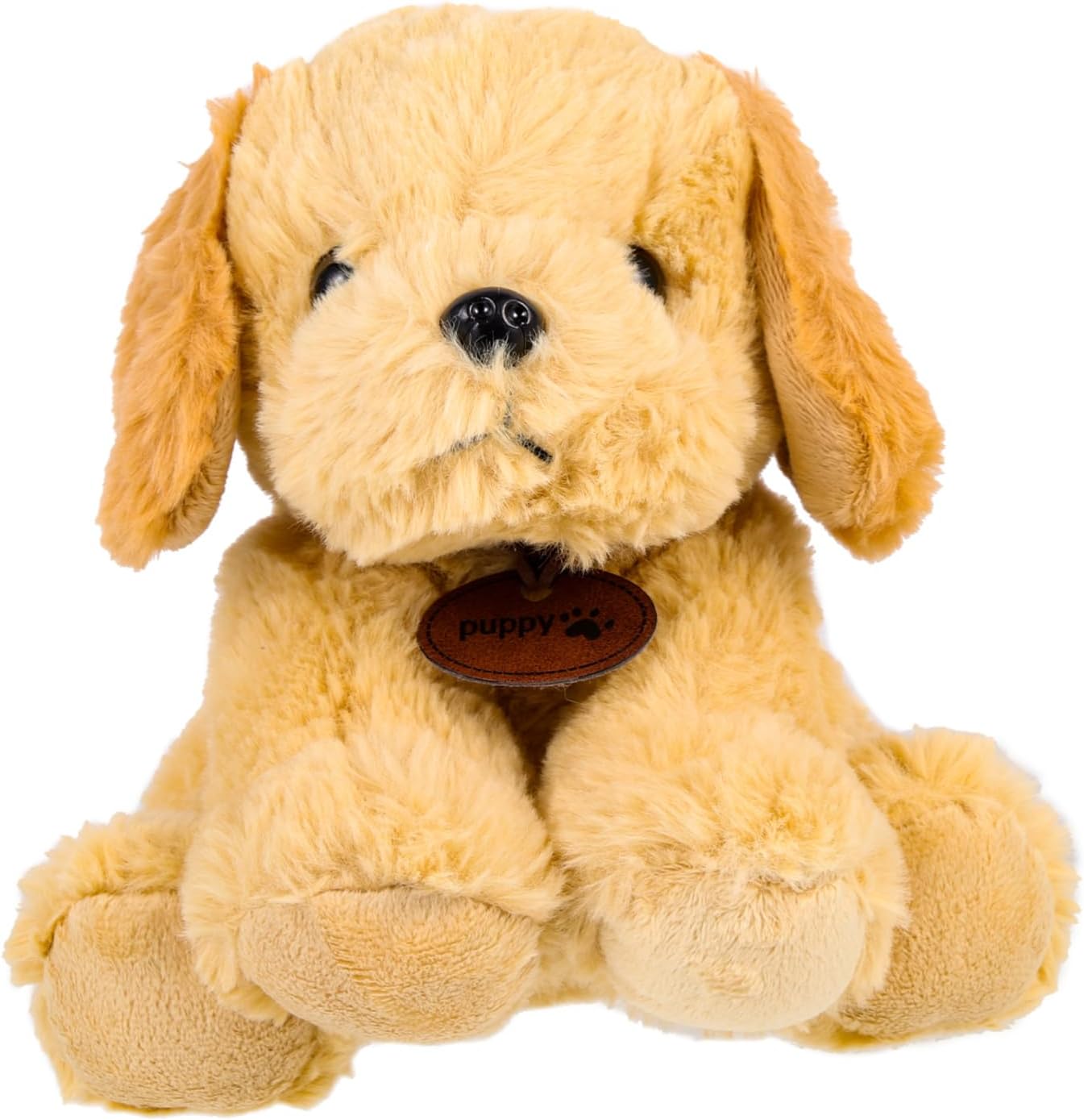 UKCOCO Golden Retriever Plush Cute Stuffed Puppy Doll for Soft Huggable Animal for Boys Adorable Decorative Dog Figure
