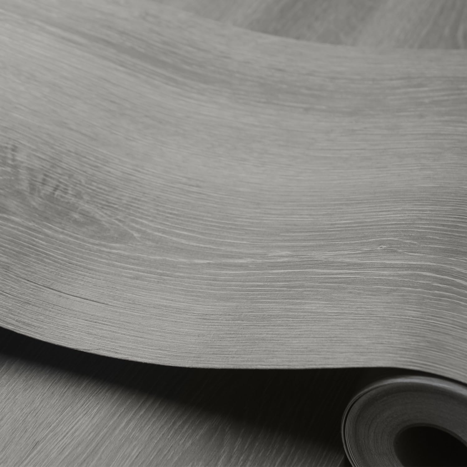 Wood Grain Peel and Stick Floor Tiles, 11.8" x 118", Soft Gray Oak