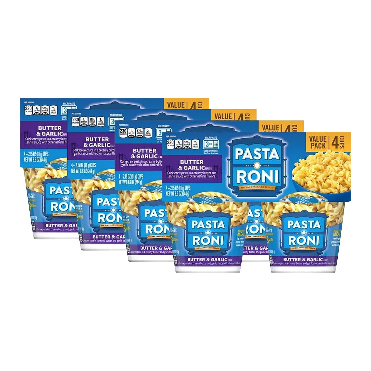 Pasta Roni 4pk Cups - Butter Garlic (Pack of 4)