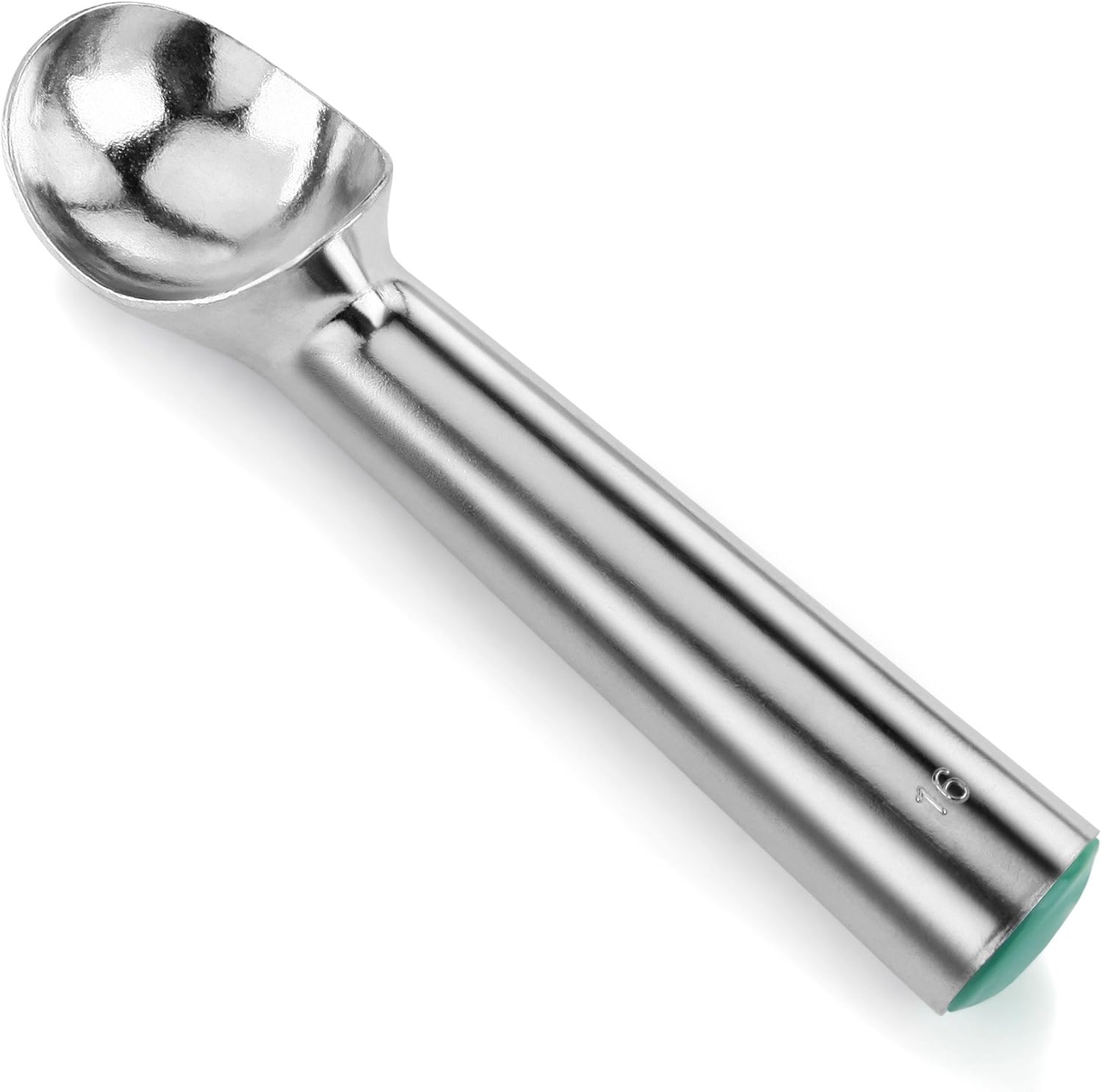 New Star Foodservice 35421 Commercial-Grade Ice Cream Dipper Scoop, Self Defrost, 2.5 oz, Size 16, Green