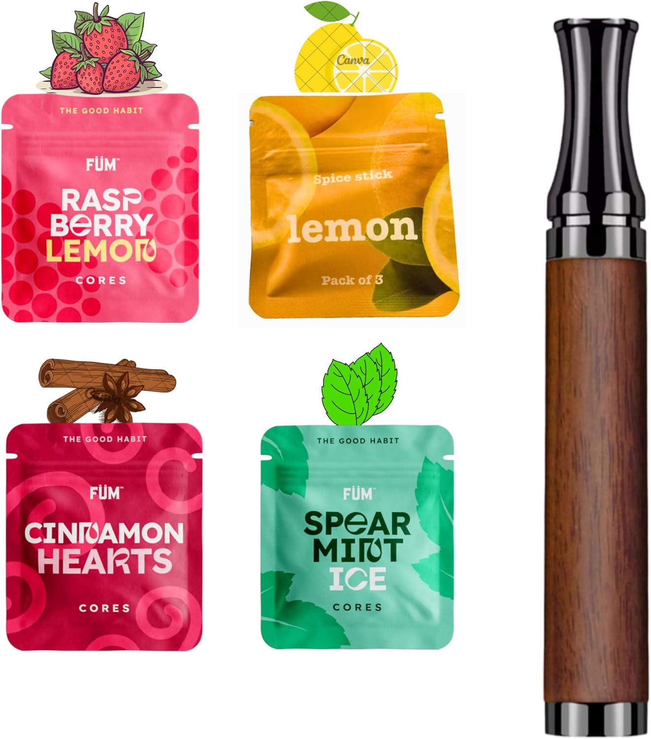 Quit Smoking Inhaler, Organic Plant Essential Oil Extract, Tobacco-Free, Nicotine-Free, Smokeless Air Inhaler vaporless