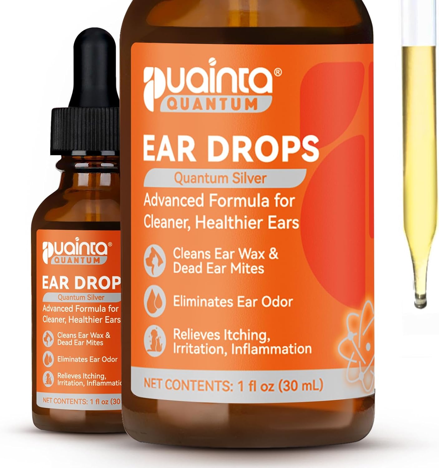 Dog Ear Cleaner, Upgrade Dog Ear Drops Natural Dog and Cat Ear Cleaner, Dog Ear Cleaning Solution- Cleaning,Soothing, and Deodorizing Itchy Ears, Vet Recommended -1oz