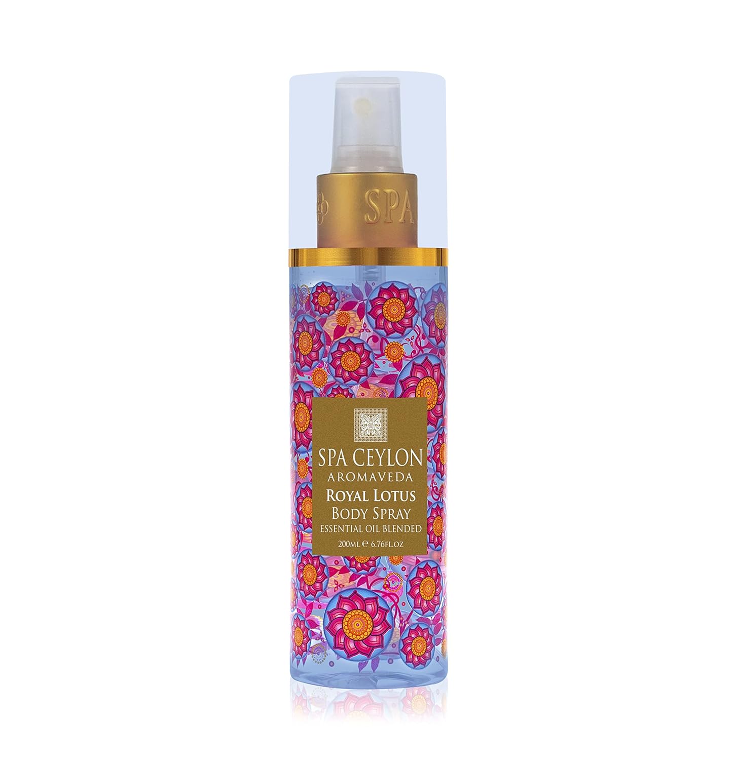 SPA CEYLON Royal Lotus Body Spray | Exotic Ylang Ylang Infused Fragrance Mist |Luxurious Women's Body Perfume for All-Day Freshness