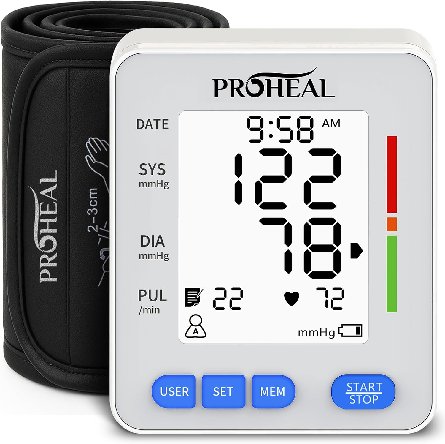 Talking Blood Pressure Monitor for Seniors and Low Vision - Hear Your Numbers Aloud - Automatic Upper Arm Cuff, Large Backlit Display, 3 User Memory, Carry Bag and Batteries Included