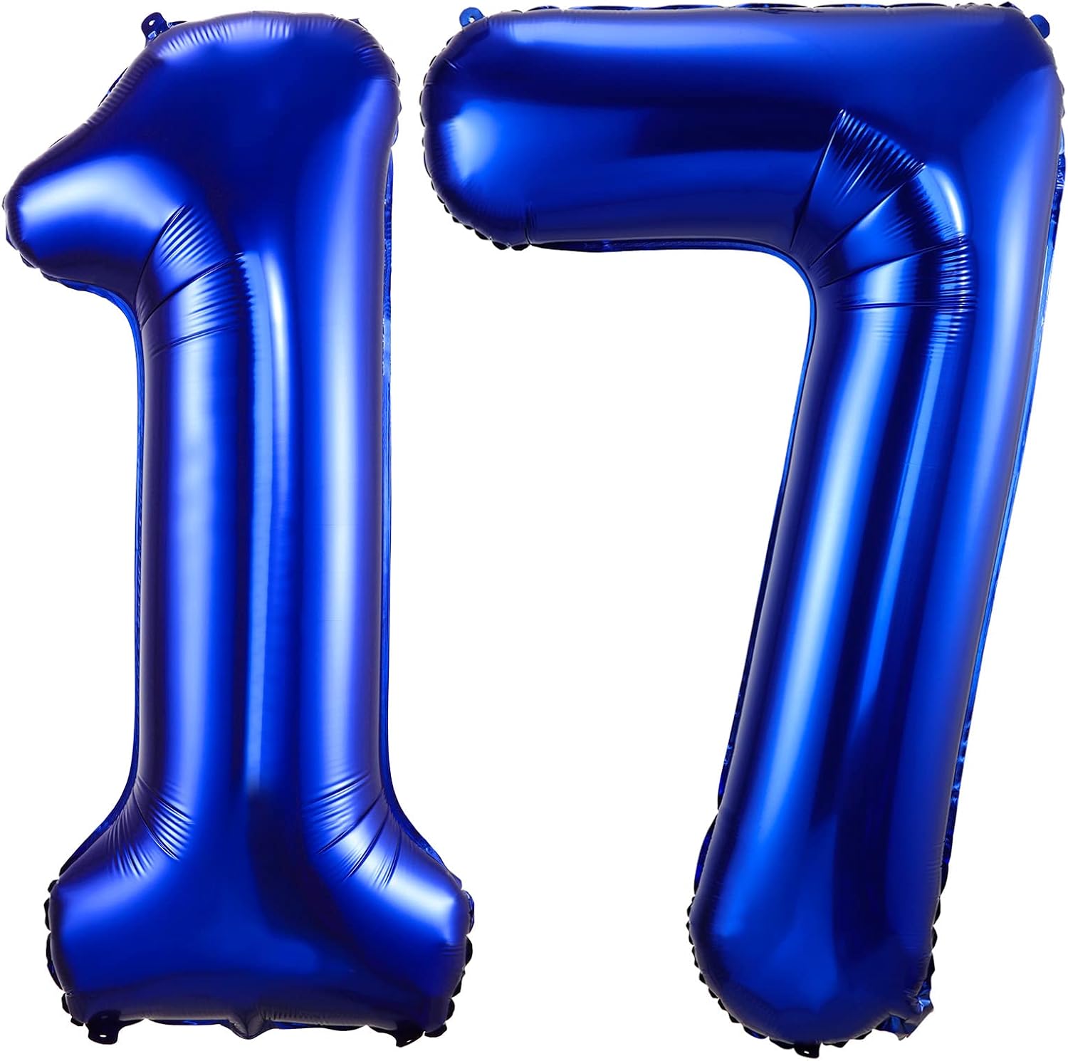 Navy Blue 17 Balloon Numbers,40 Inch Dark Blue 17 or 71 Birthday Balloons Large Foil Mylar Balloons Number 17 for Birthday Party Anniversary Decorations