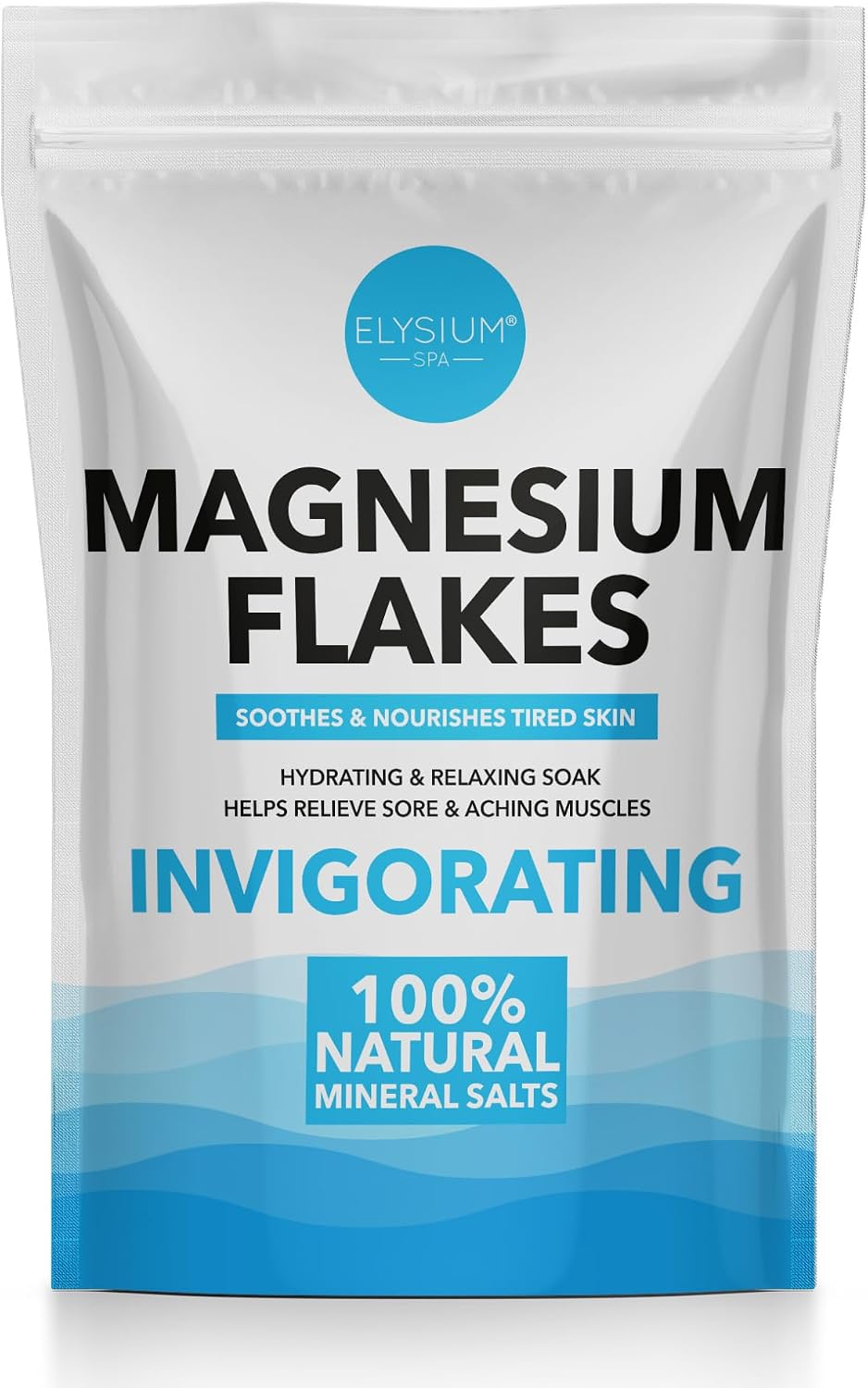Elysium Spa 100% Natural Mineral Salts - Magnesium Flakes (500g)