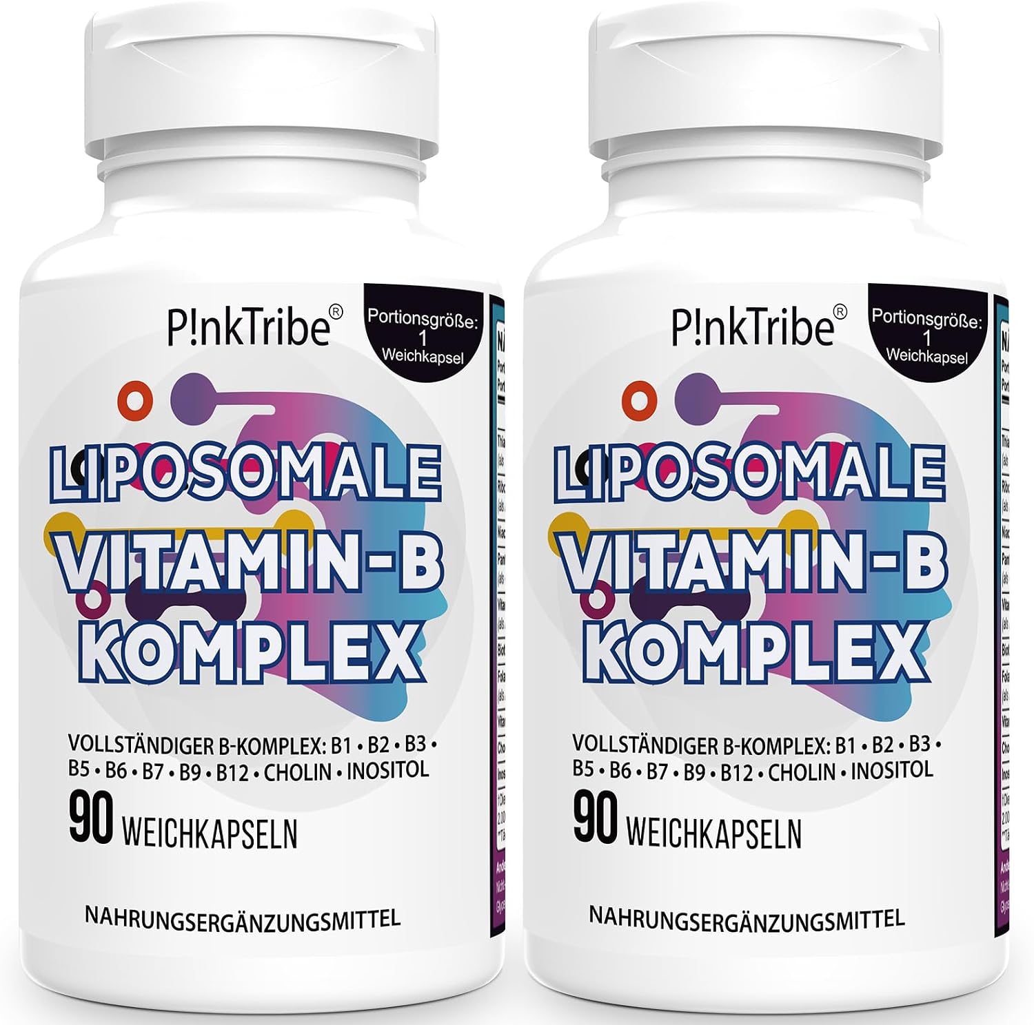 Liposomal Vitamin B Complex Softgels - 9 Methylated B Vitamins for Easy Absorbed, Vitamin B6, Folate & Inositol, 10x Better Absorption, One Softgel a Day, 90 Softgels (Pack of 2)