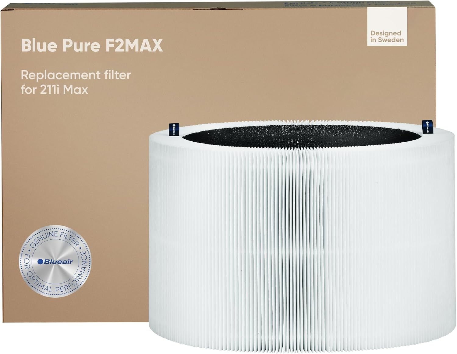 BLUEAIR Blue Pure 211i Max Genuine Replacement Filter, Blue Pure F2MAX, fits Blue Pure 211i Max Air Purifier