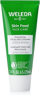 Weleda Skin Food Face Care Nourishing Oil-to-Milk Cleanser, 2.5 Fluid Ounce, Plant Rich Cleanser with Sunflower Seed Oil, Chamomile Extract and Pansy