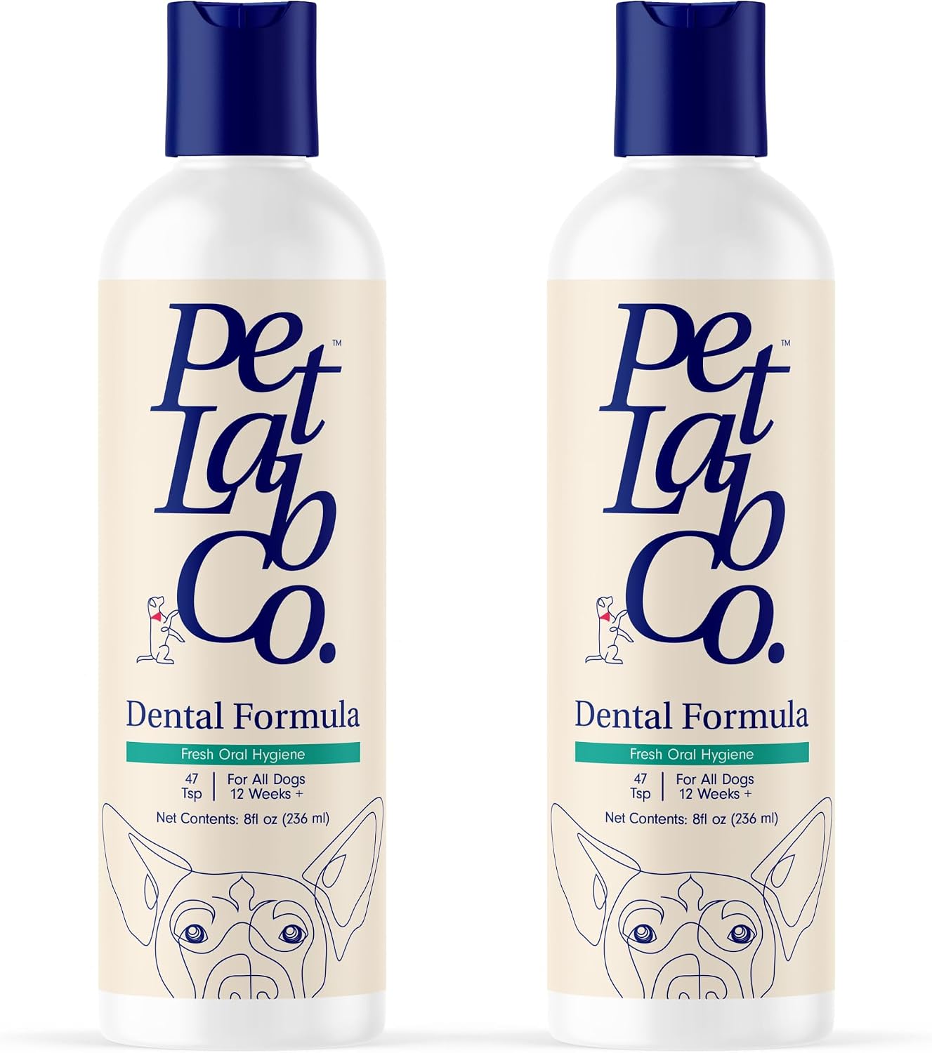 PetLab Co. Dog Dental Formula - Keep Dog Breath Fresh and Teeth Clean - Supports Gum Health - Dog Water Additive Dental Care Targets Tartar - 2pack